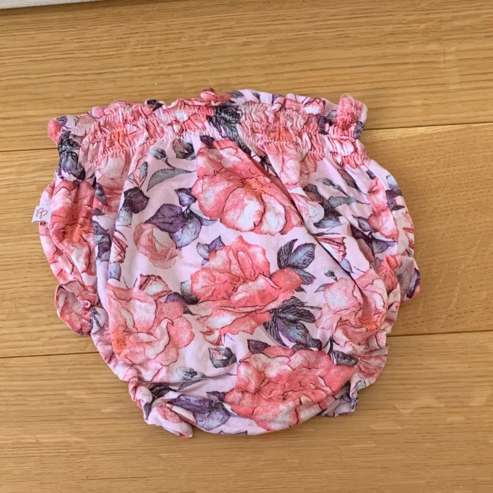 Posh Peanut Pink and Purple Floral Diaper Cover